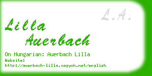 lilla auerbach business card